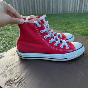 Red high top converse